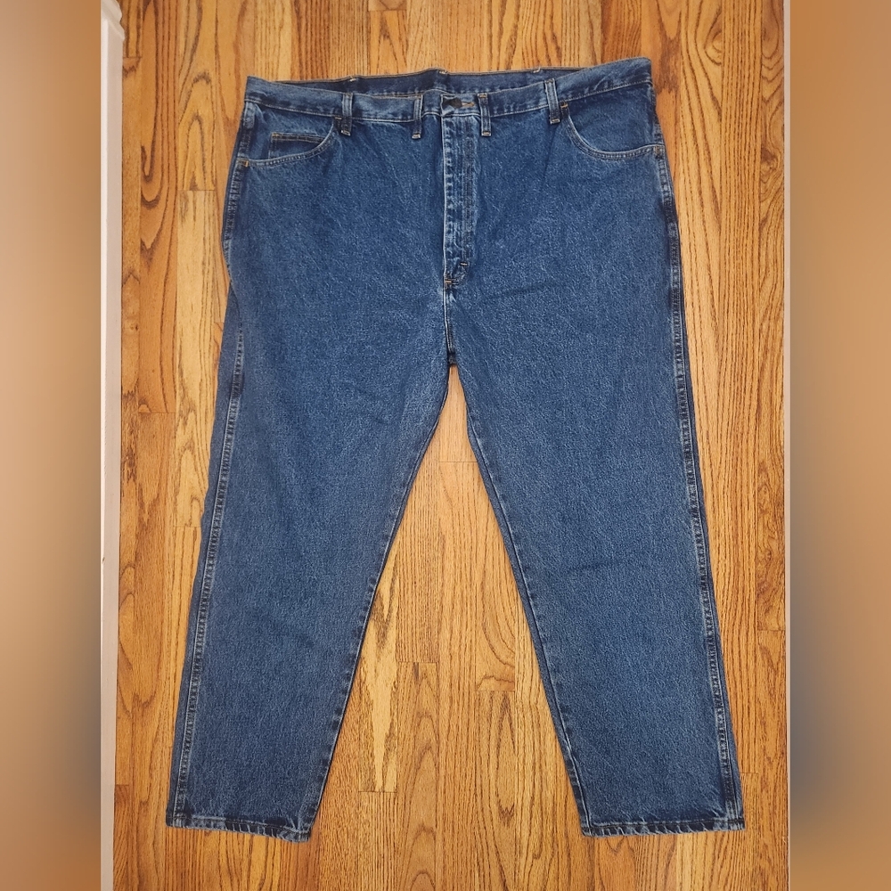 New Rustler Men's Relaxed Fit Blue Jeans Size: 48X30